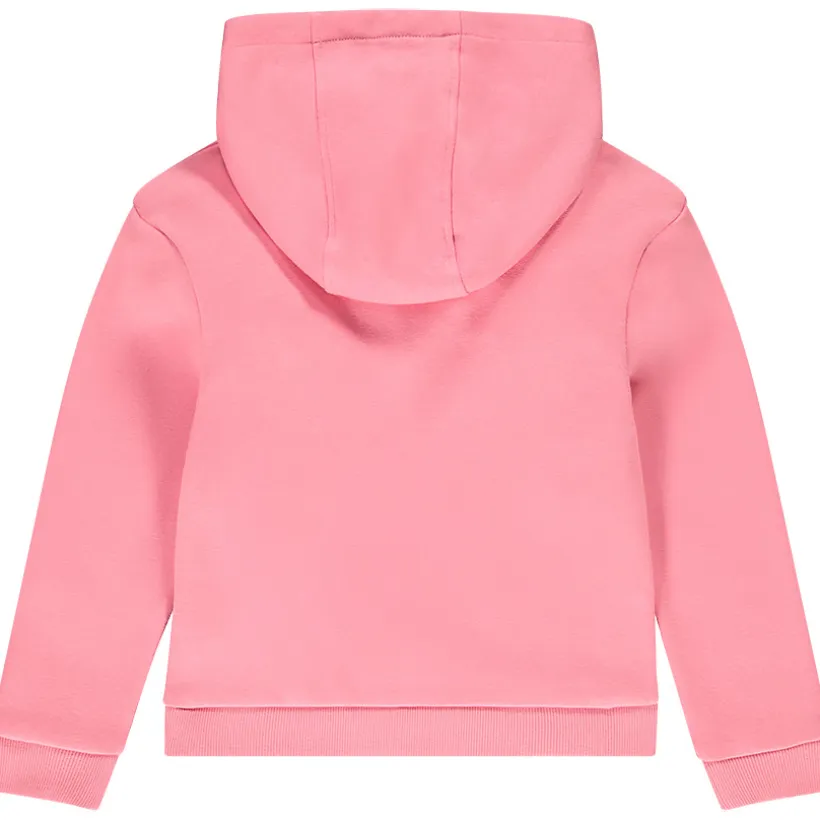 Sweat en molleton gratté uni avec broderie pour fille