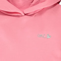 Sweat en molleton gratté uni avec broderie pour fille