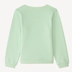 Sweat en molleton imprimé fantaisie pailleté pour fille