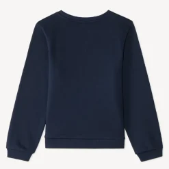 Sweat en molleton imprimé fantaisie pailleté pour fille