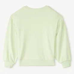 Sweat en molleton manches bouffantes Palmier pour fille