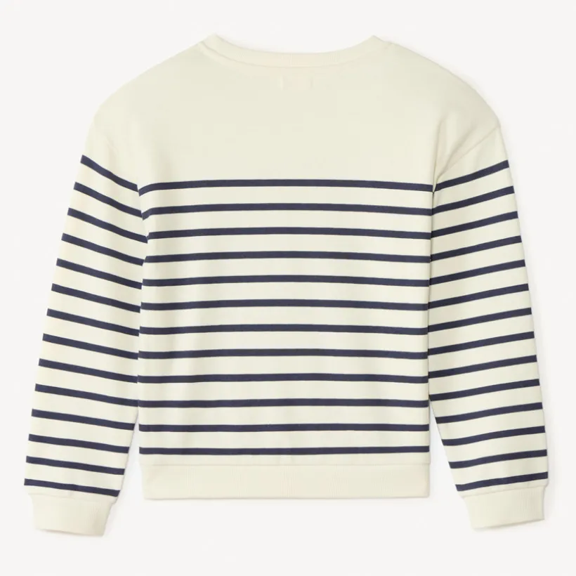 Sweat en molleton marinière pour fille