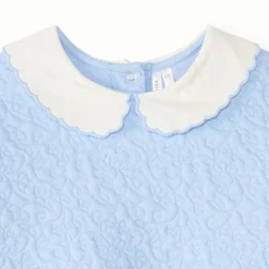 Sweat en molleton texturé avec col claudine pour bébé fille
