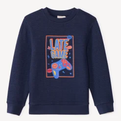 Sweat en molleton texturé fantaisie pour garçon