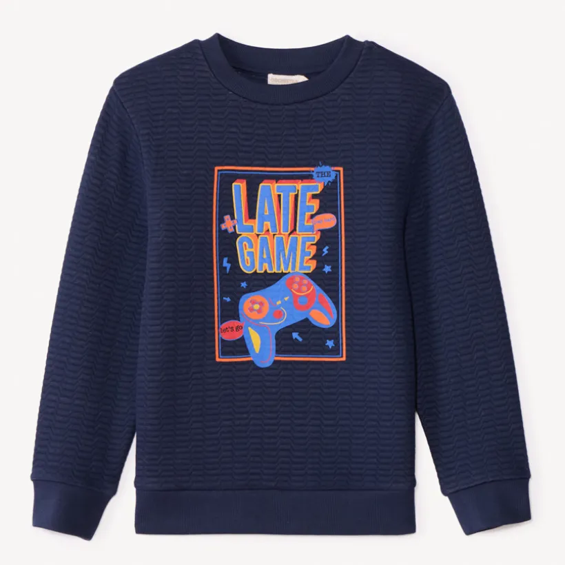 Sweat en molleton texturé fantaisie pour garçon