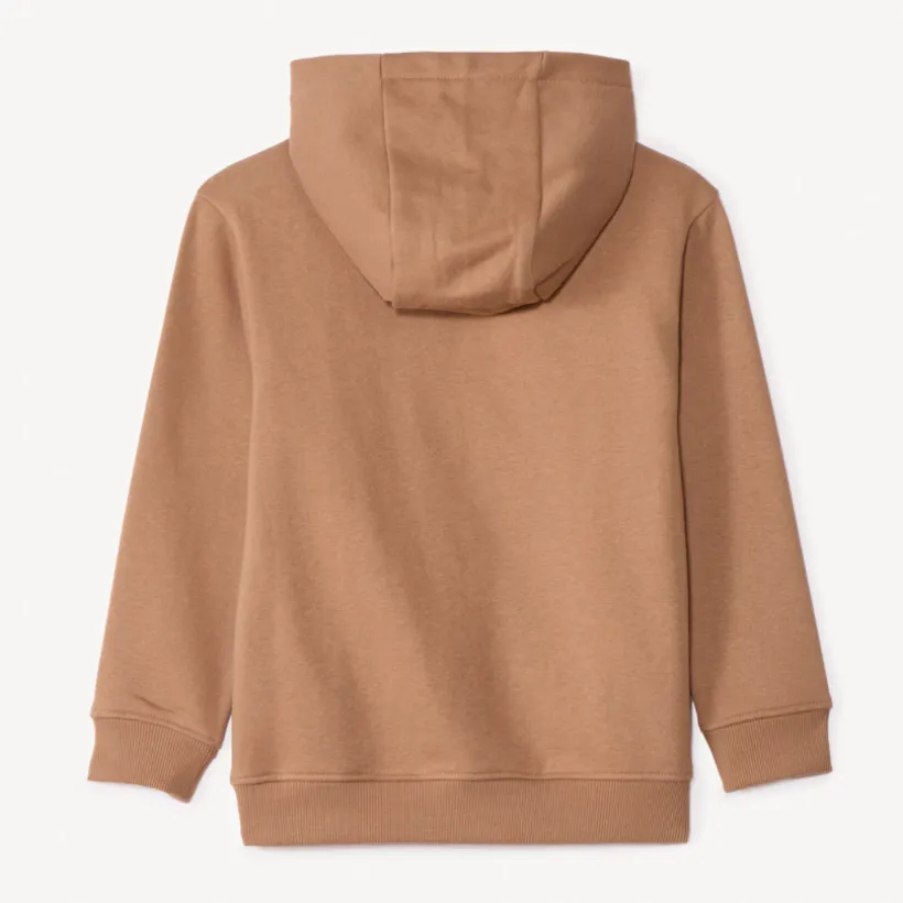 Sweat en molleton uni avec print et puff print fantaisie pour garçon