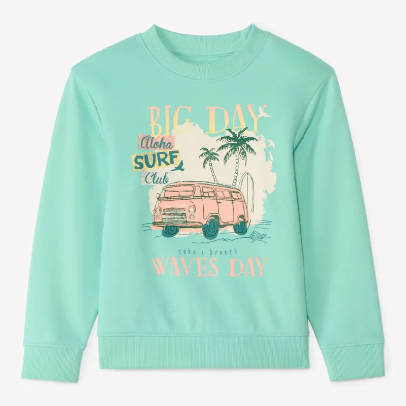 Sweat en piqué à print fantaisie pour garçon