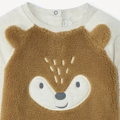 Sweat ludique bi-matière pour bébé garçon