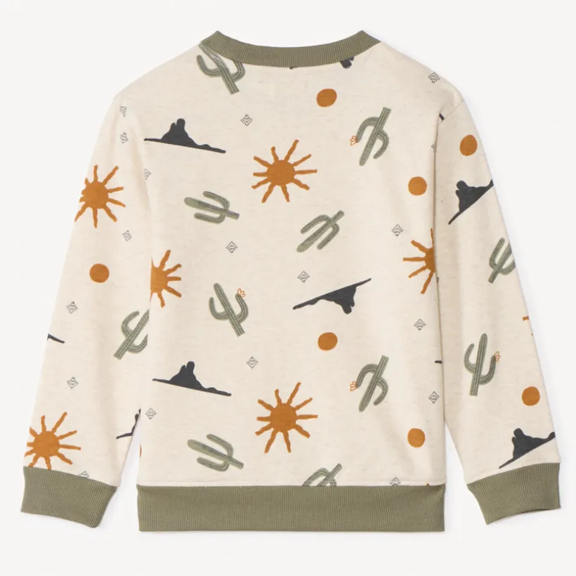 Sweat à manches longues en molleton imprimé cactus pour garçon