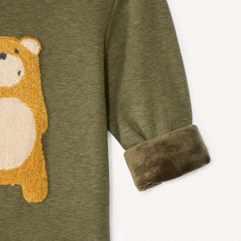 Sweat molleton avec broderie loop animal pour bébé garçon