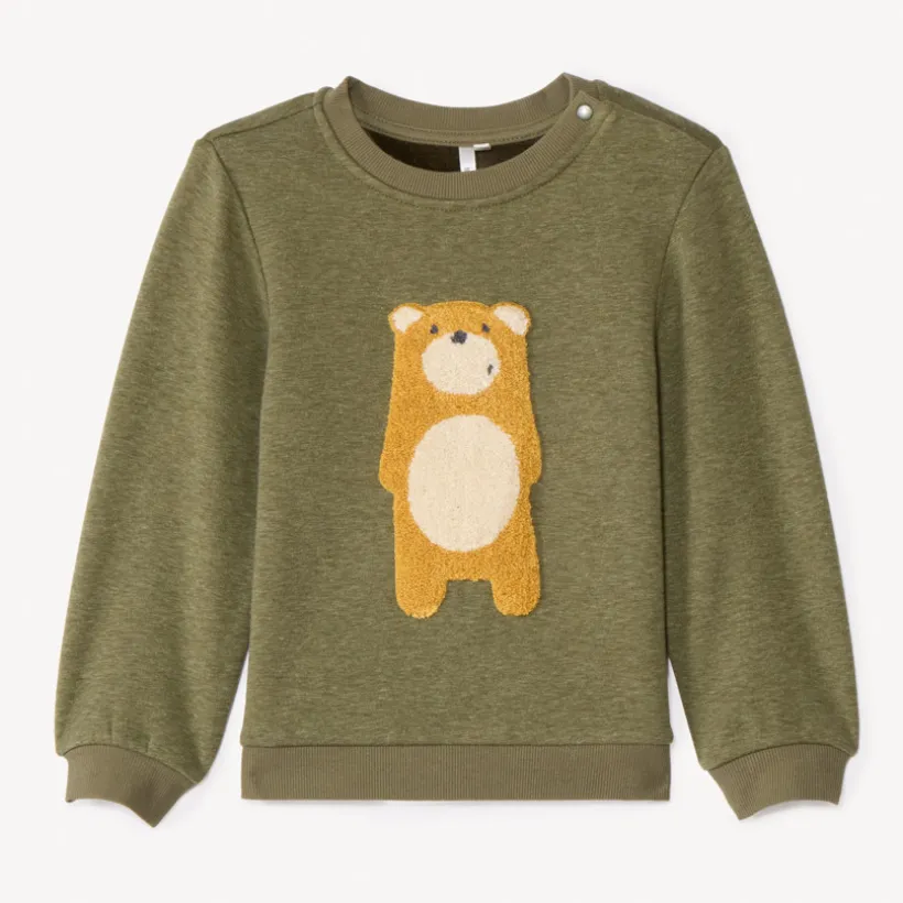 Sweat molleton avec broderie loop animal pour bébé garçon