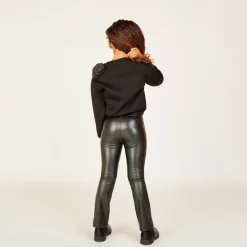 Sweat molleton avec gros nœud à strass pour fille