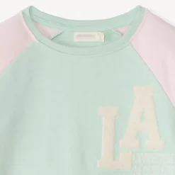 Sweat molleton effet color block pour fille