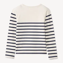 Sweat molleton esprit marinière avec nœuds pour fille