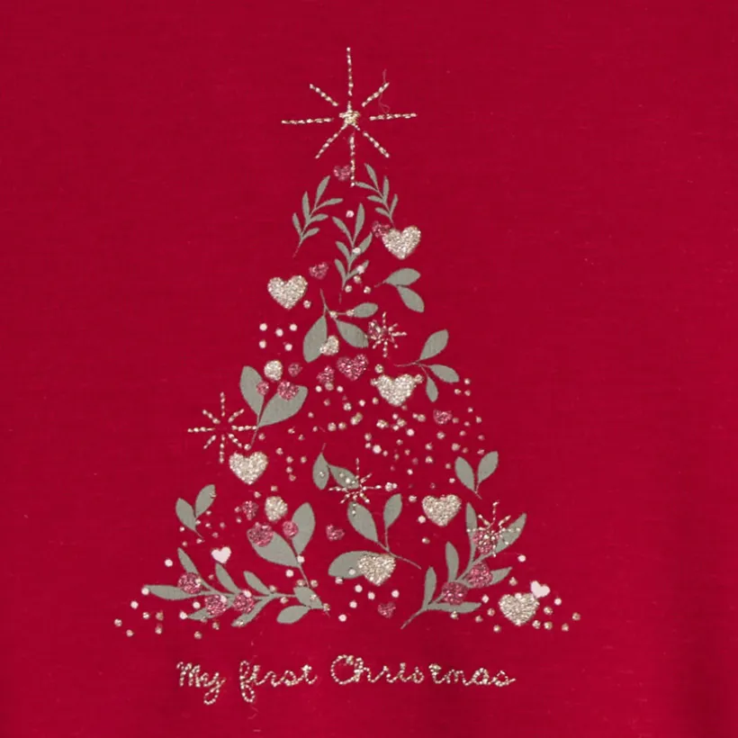 Sweat molleton motif sapin de Noël pour bébé fille