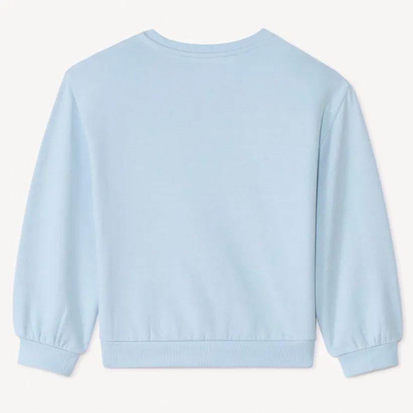 Sweat molleton oversize à bouclettes pour fille
