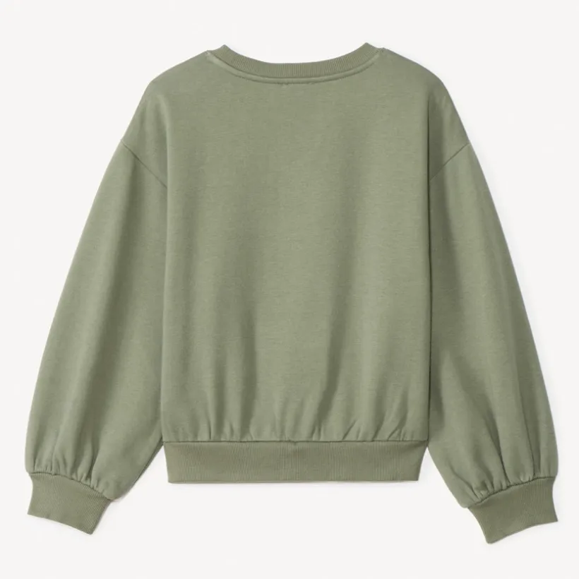 Sweat molleton oversize brodé pour fille