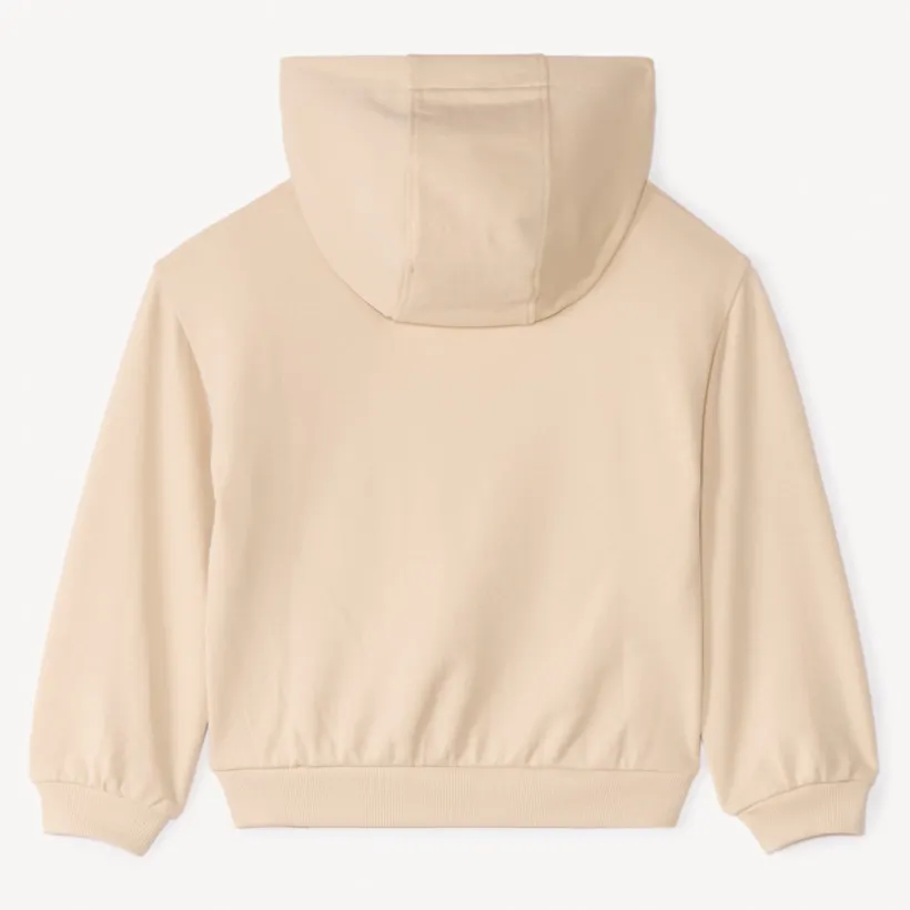 Sweat molleton oversize à capuche et patchs pour fille