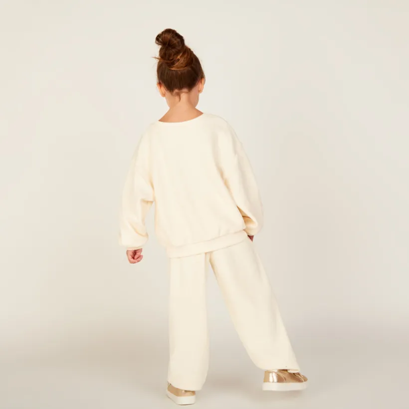 Sweat molleton oversize à cording pour fille