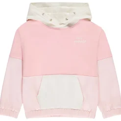 Sweat molleton oversize effet color block à capuche pour fille