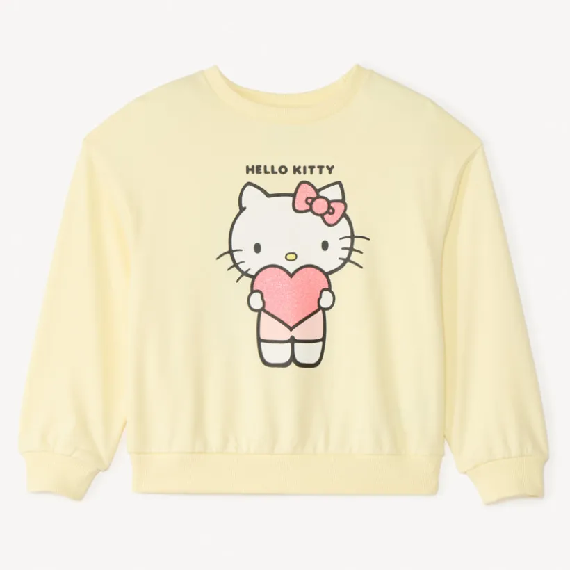 Sweat molleton oversize Hello Kitty pour fille