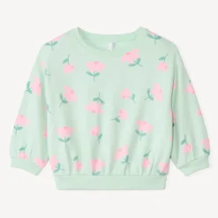 Sweat molleton oversize imprimé pour bébé fille