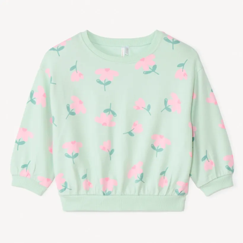 Sweat molleton oversize imprimé pour bébé fille