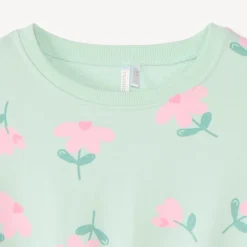 Sweat molleton oversize imprimé pour bébé fille