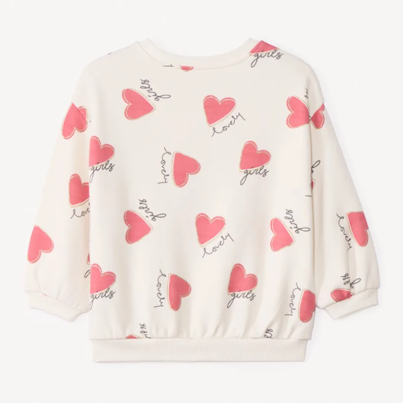 Sweat molleton oversize imprimé pour bébé fille
