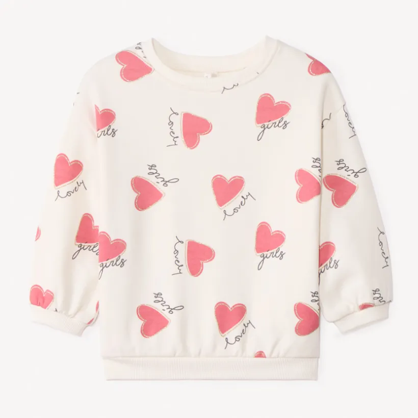 Sweat molleton oversize imprimé pour bébé fille