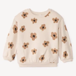 Sweat molleton oversize imprimé pour bébé fille