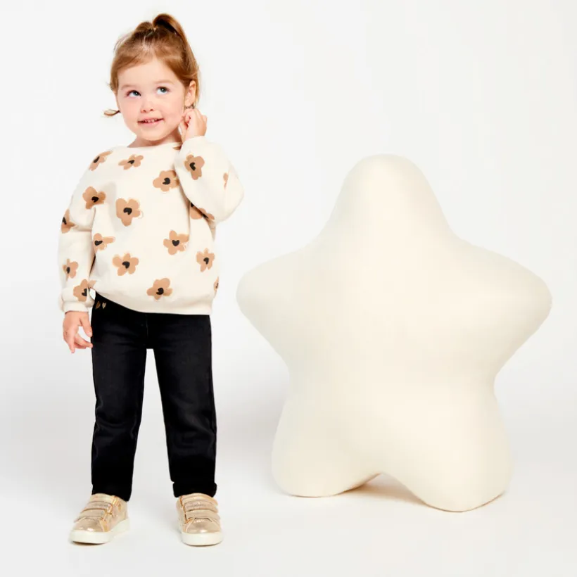 Sweat molleton oversize imprimé pour bébé fille
