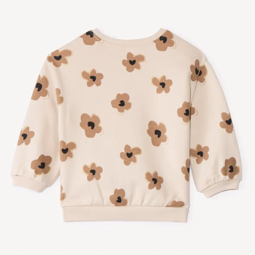 Sweat molleton oversize imprimé pour bébé fille