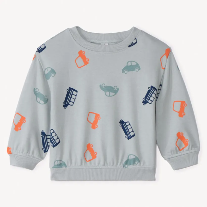 Sweat molleton oversize imprimé véhicules pour bébé garçon