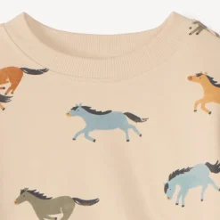 Sweat molleton oversize imprimé chevaux pour bébé garçon