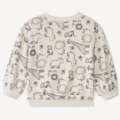 Sweat molleton oversize imprimé animaux pour bébé garçon
