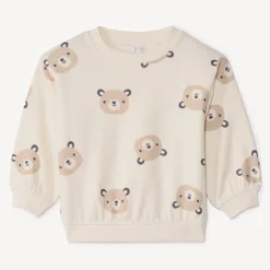 Sweat molleton oversize imprimé oursons pour bébé