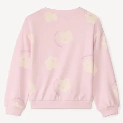 Sweat molleton oversize imprimé fleurs pour fille