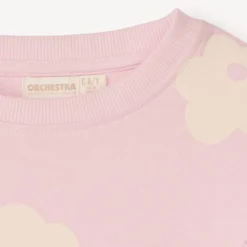 Sweat molleton oversize imprimé fleurs pour fille