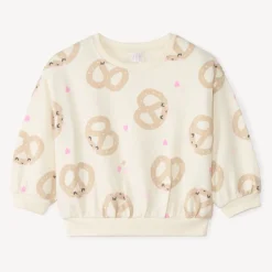 Sweat molleton oversize imprimé pour bébé fille