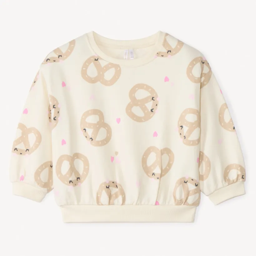 Sweat molleton oversize imprimé pour bébé fille