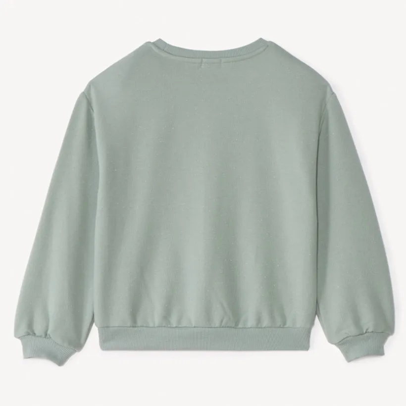 Sweat molleton oversize à motif effet pétales 3D pour fille