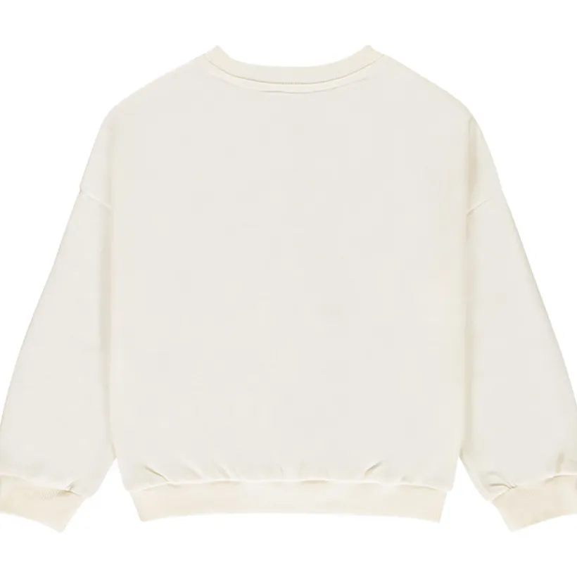 Sweat molleton oversize à motifs effet pétales 3D pour fille
