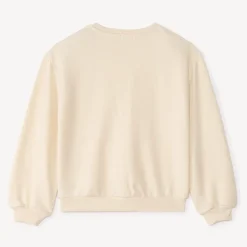 Sweat molleton oversize à motif effet pétales 3D pour fille