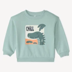 Sweat molleton oversize print crocodile pour bébé garçon