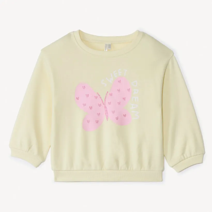Sweat molleton oversize printé pour bébé fille