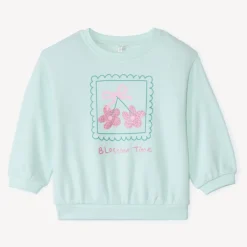 Sweat molleton oversize printé pour bébé fille