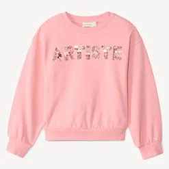 Sweat molleton oversize à sequins magiques pour fille