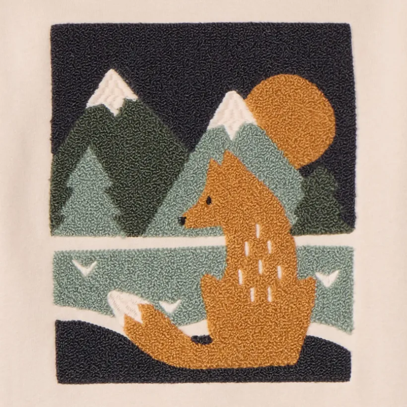 Sweat molleton à patch bouclettes pour garçon