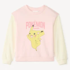 Sweat molleton Pokémon Pikachu bicolore pour fille